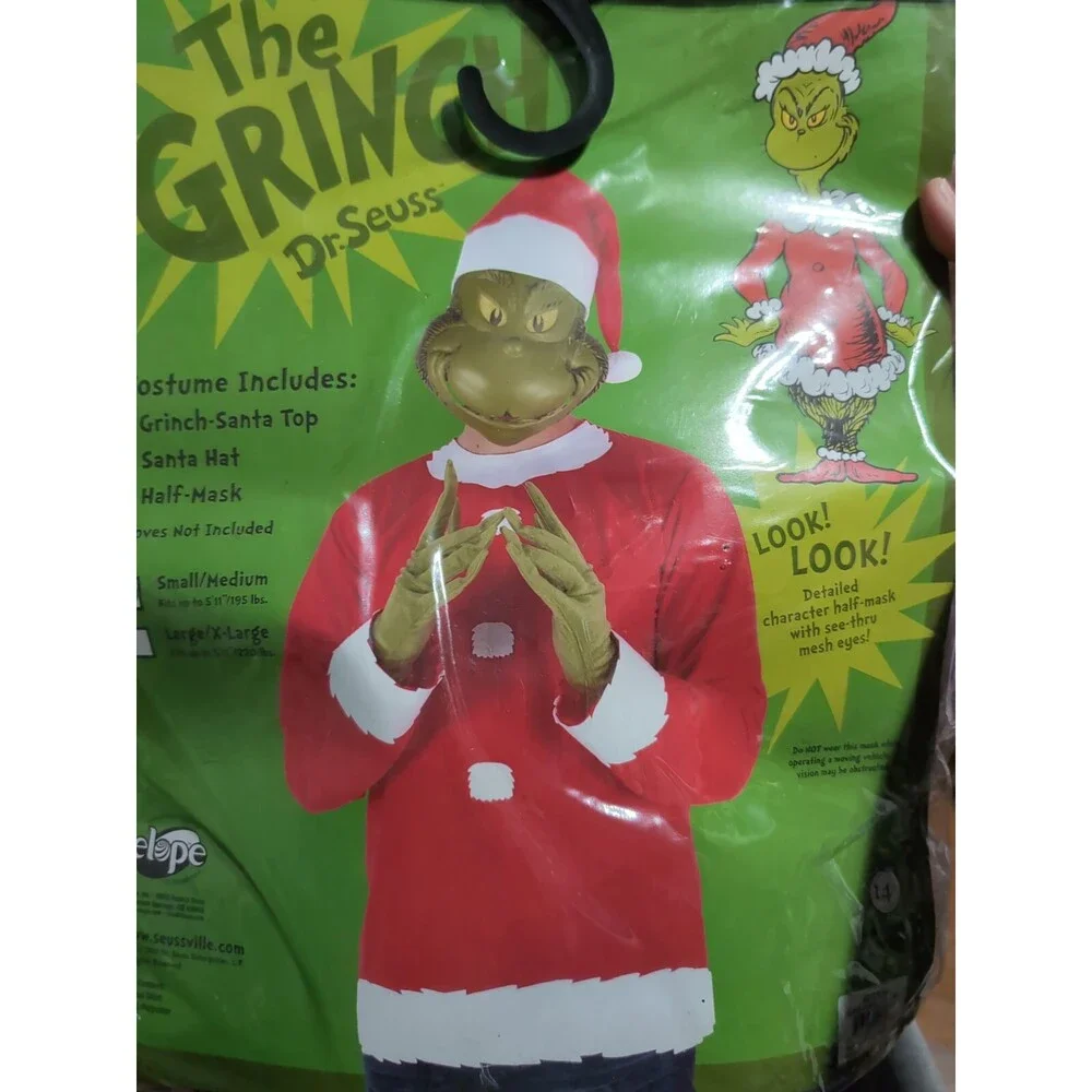 XX 3060 The Grinch Dr. Seuss By Elope Men's